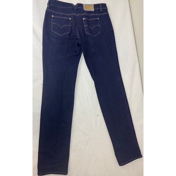 Versace Jeans Couture Men's Designer Mid Rise Straight Jeans Slim Logo 32*34 - Picture 2 of 12